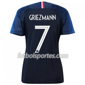 Camisetas Francia Griezmann 7 Mujer Primera Equipacion Mundial 2018